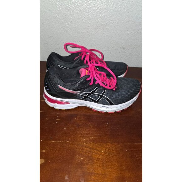 Asics Women's Gel-Nimbus 21 Running Shoes Size 9 Black/Fuchsia/Lime - Picture 3 of 8
